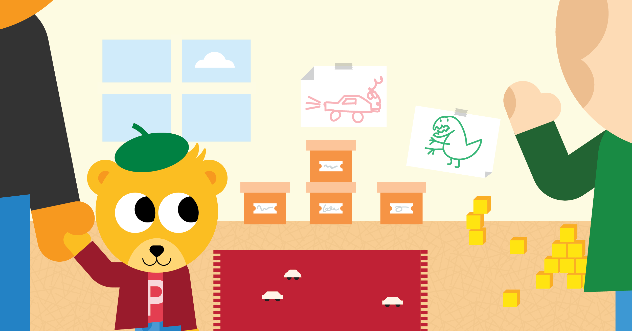 Pyss besöker förskolan.