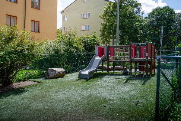 Utegården på Tranans förskola.